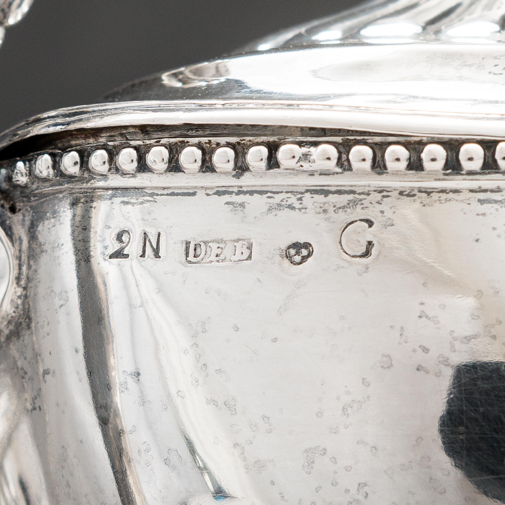 Sockerskålar, ett par, silver, gustavianska, Daniel Elfboms änka, Gävle 1795.