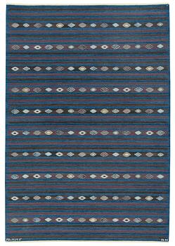 485. Barbro Nilsson, A CARPET. "Blåbär mörk". Tapestry weave. 247 x 171 cm. Signed AB MMF BN.