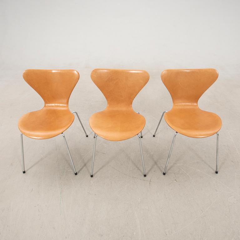 Arne Jacobsen, chairs 6 pcs, "The Seven" for Fritz Hansen Denmark.