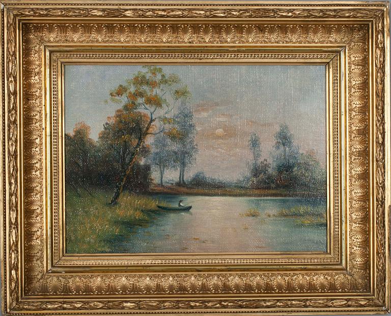 FRANS MAEXMONTAN, öljy, kangas pingotettu levylle, epäselvä sign, 1800-luvun loppupuoli.