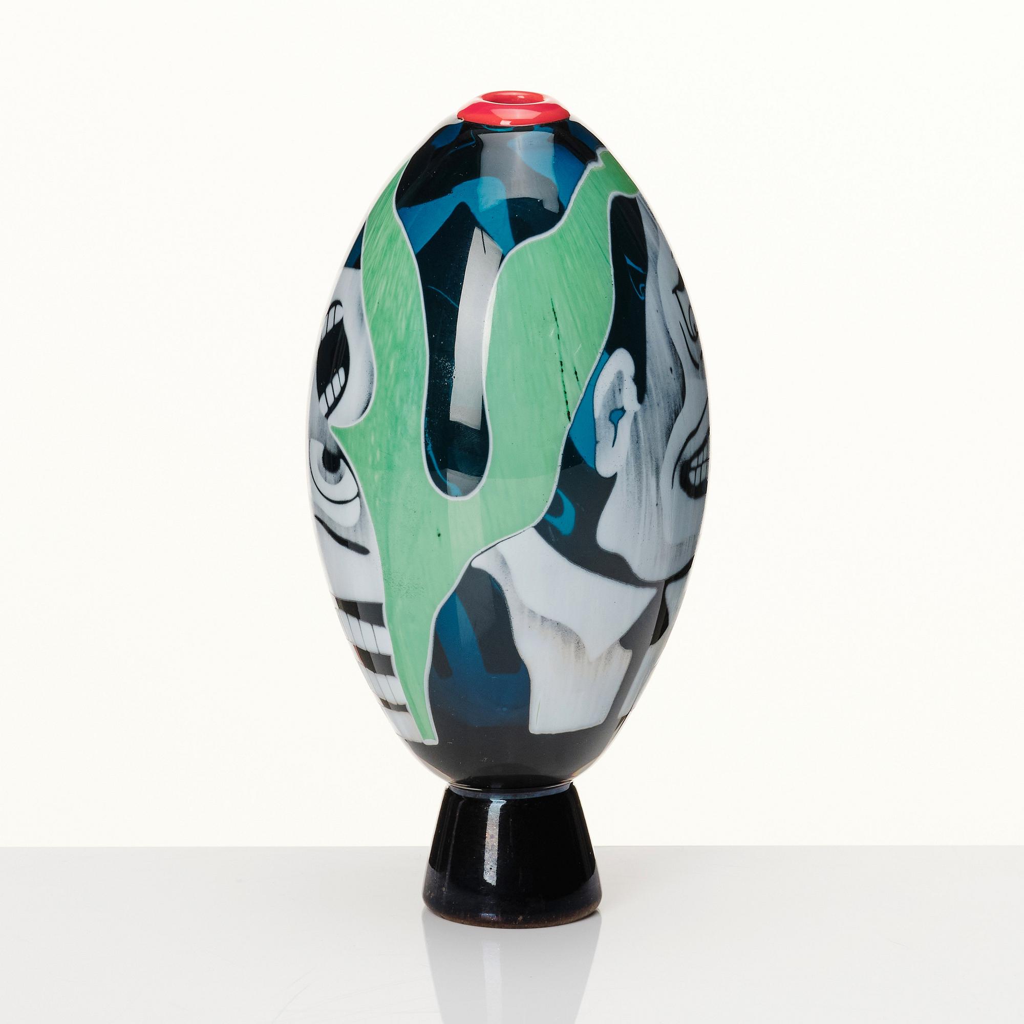 Peter Hermansson, a 'graal' glass vase 'Such a scream', Boda, Sweden 2016.