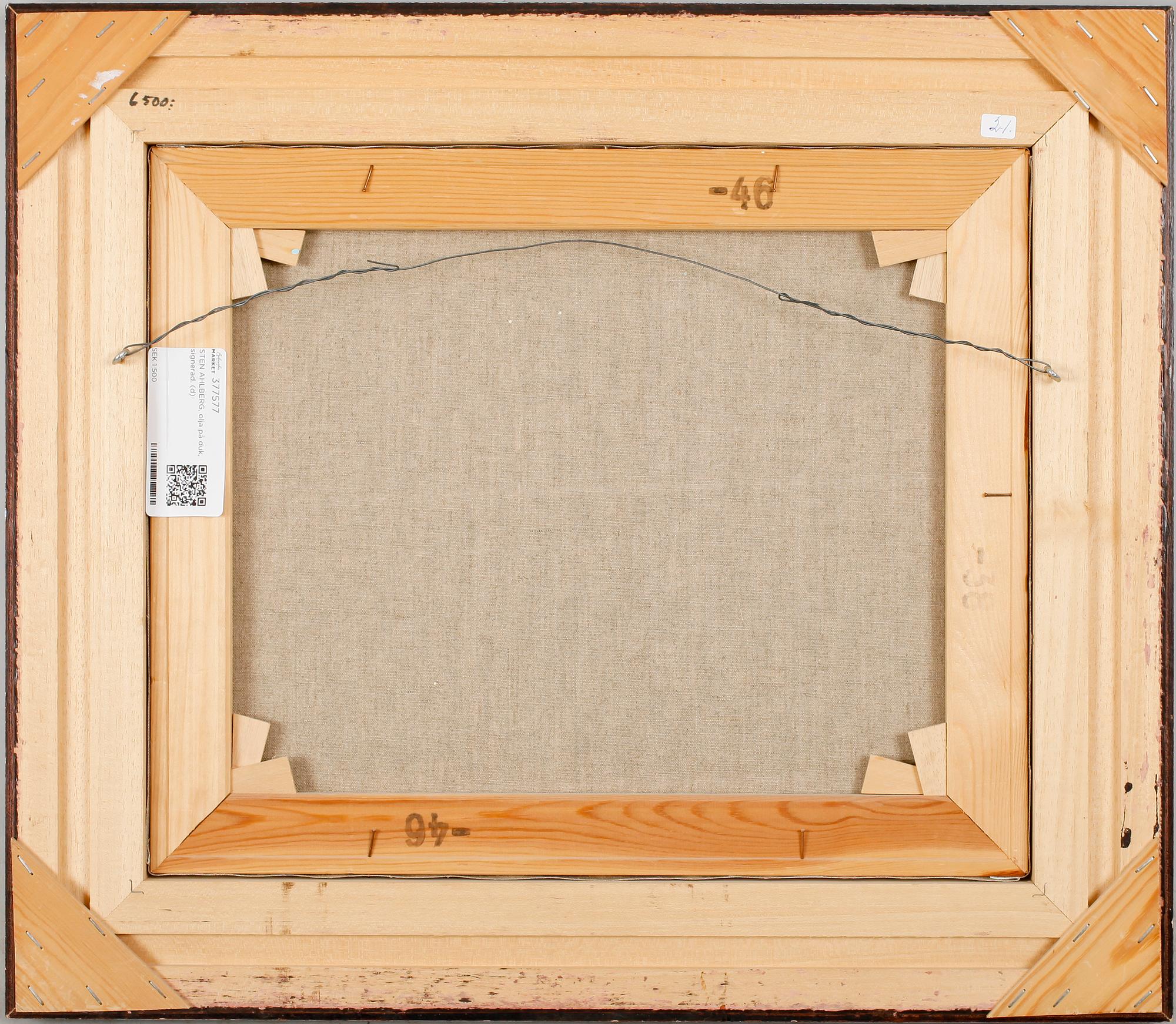 STEN AHLBERG, olja på duk, signerad.