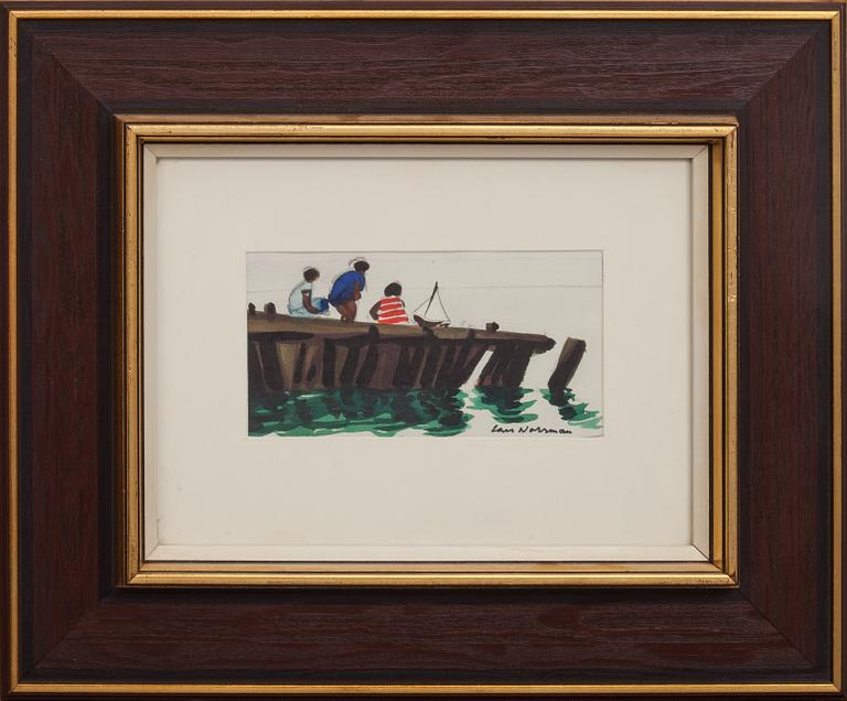 LARS NORRMAN, 2 st. blandteknik. Signerade.