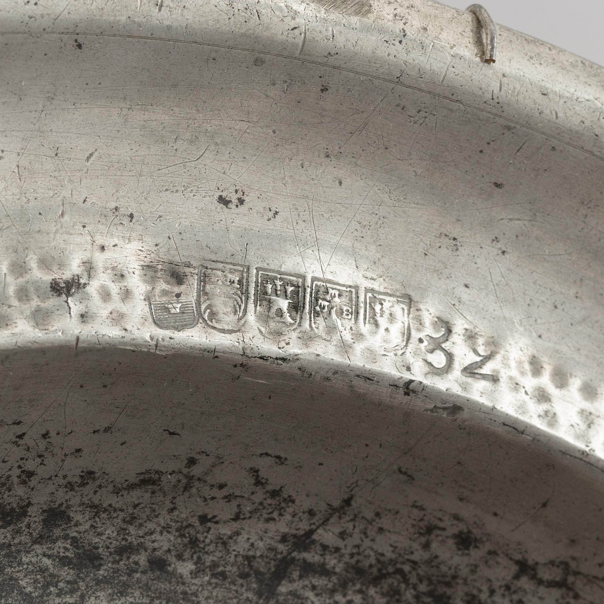 A group of six pewter dishes, different makers mark, most early 19th Century, Swedish/English.