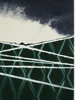 Christine Keefe, akryl på duk, signerad och daterad -88 a tergo.