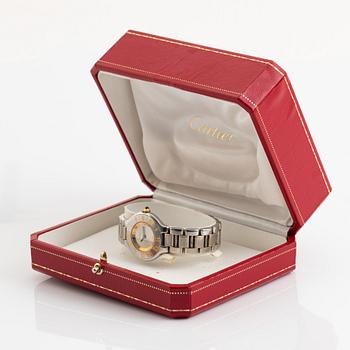 must de CARTIER, Must 21, wristwatch, 28 mm.