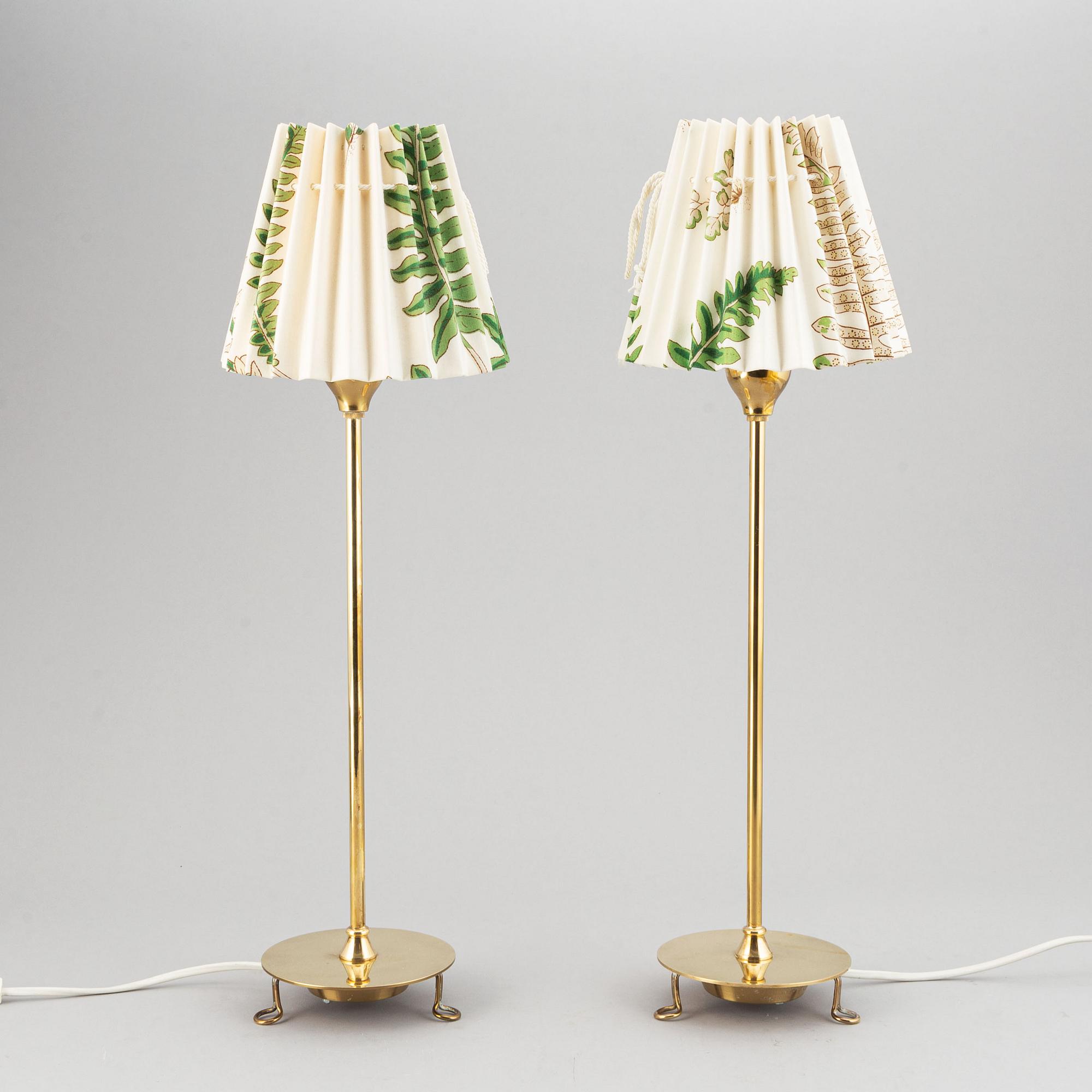 Josef Frank, a pair of model 2552 brass table lamps, Firma Svenskt Tenn, designed 1938.