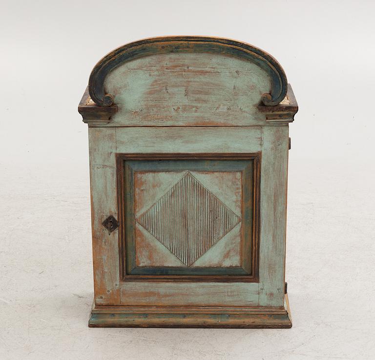 A Painted Hanging Cabinet, 19th Century, probably Österbotten, Finland.