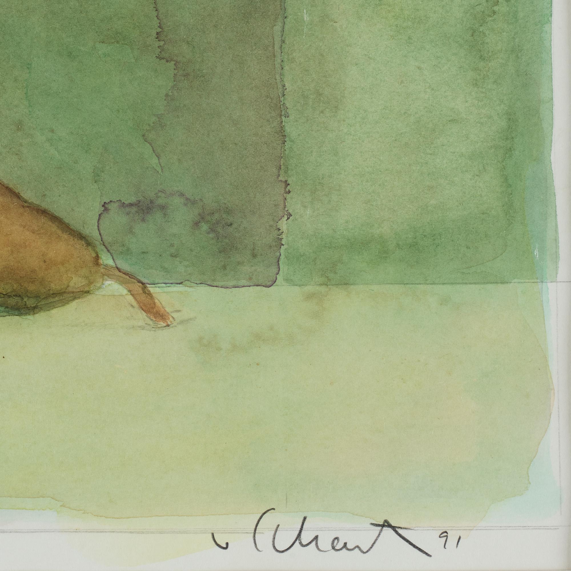 Philip von Schantz, watercolor, signed and dated -91.