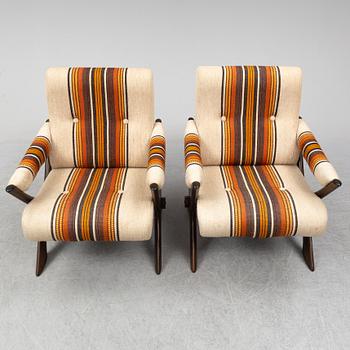 FÅTÖLJER ett par, 1960/70-tal.