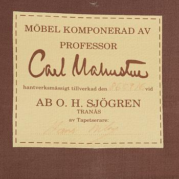 Carl Malmsten, a pair of 'Hemmakväll' armchairs, O.H.Sjögren, Sweden, 1980's.