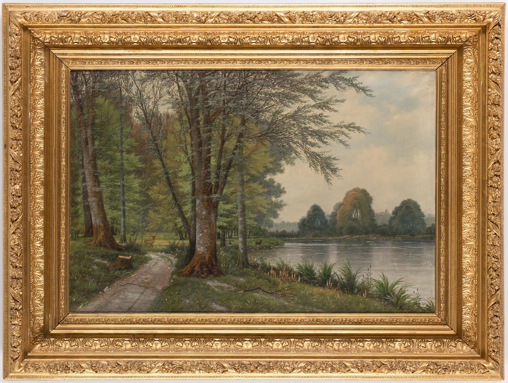 WILHELM FERDINAND LEISNER, two, oil on canvas, signed and dated 89.