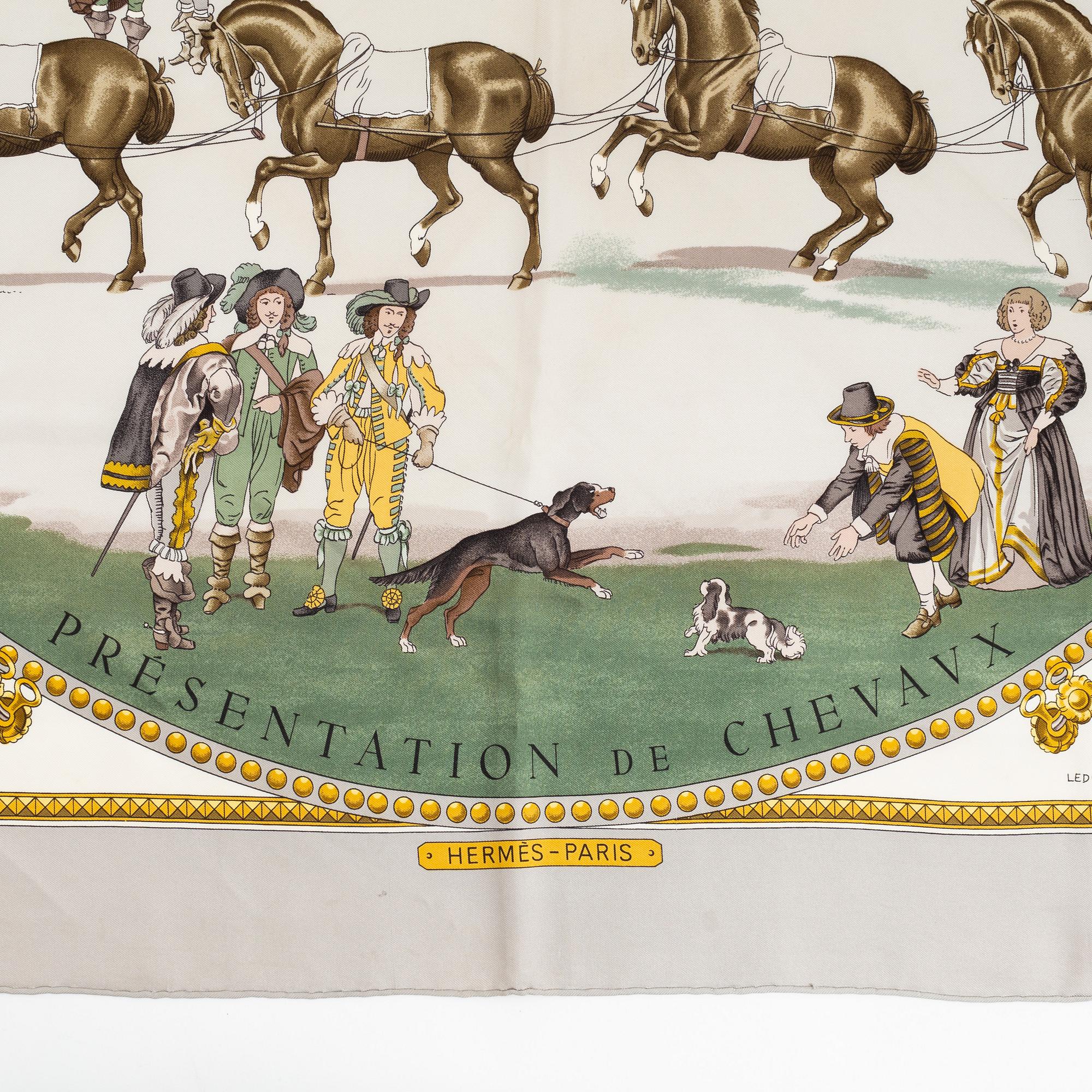 Hermès, scarf, "Présentation de chevaux".