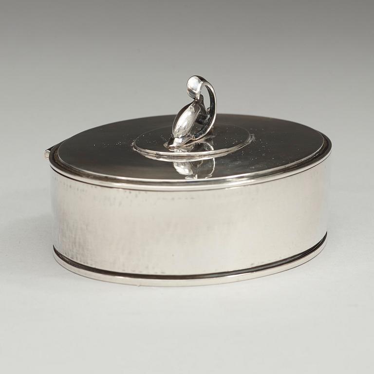 HARALD NIELSEN, toilettedosa, Georg Jensen, Köpenhamn 1933-44, sterling,