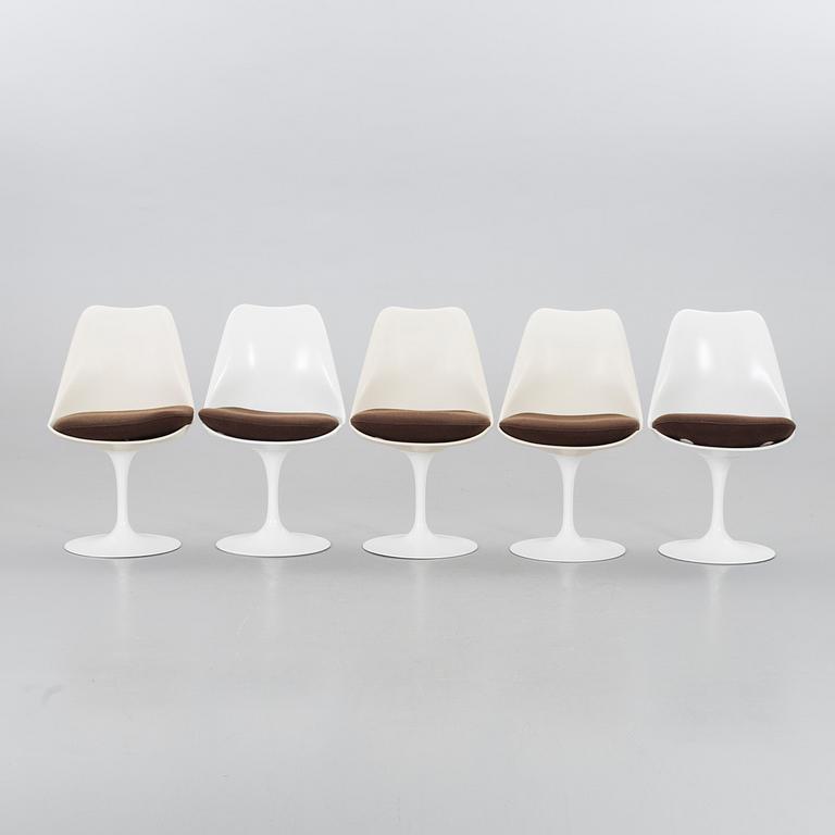 EERO SAARINEN, a set of five Tulip chairs.