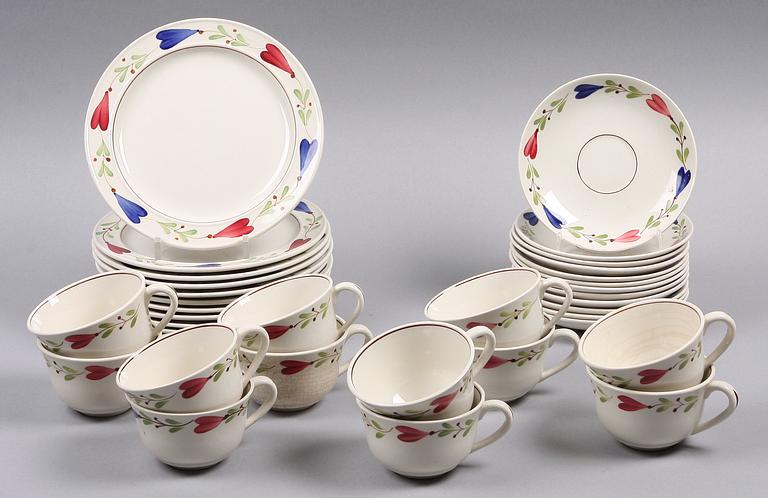 SERVISDELAR, ca 24 st, flintporslin, "Ranka" Stig Lindberg, Gustavsberg. Modellen formgiven mellan år 1942-1965.