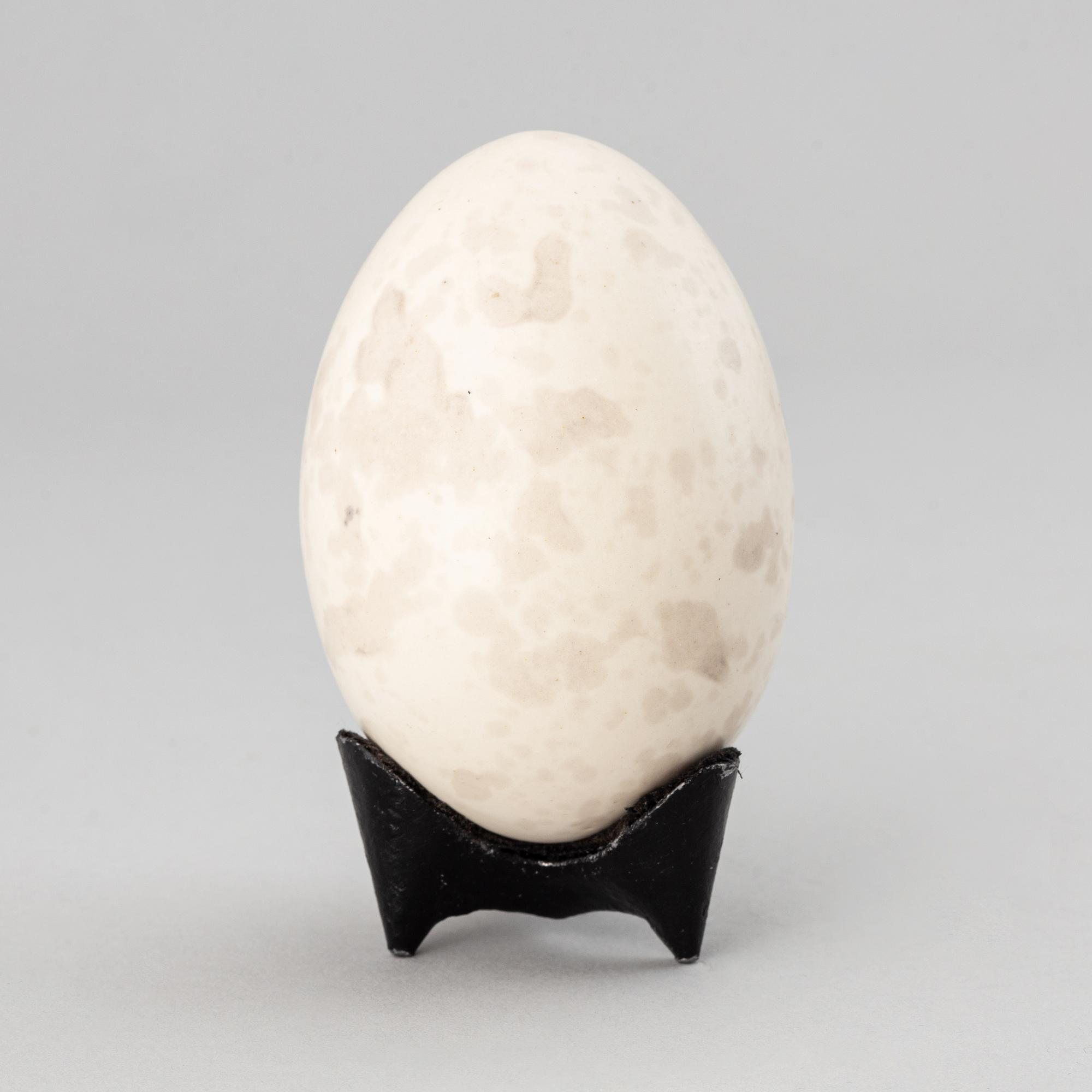 Hans Hedberg, a signed faience egg with stand, Biot, France.