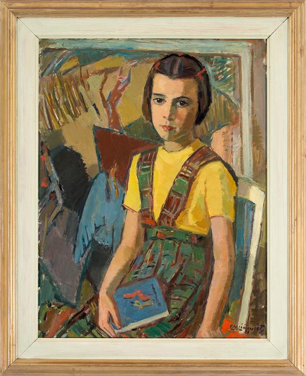 CARL MAGNUS LINDQVIST, olja på pannå, signerad.