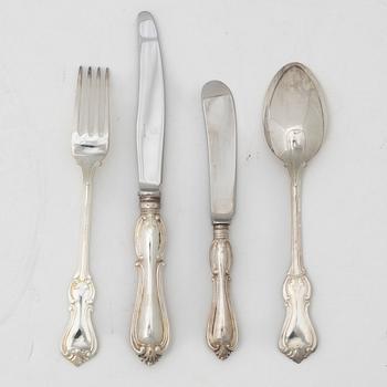 A 19-piece Swedish silver cutlery set, model 'Olga', GAB, Eskilstuna 1982.