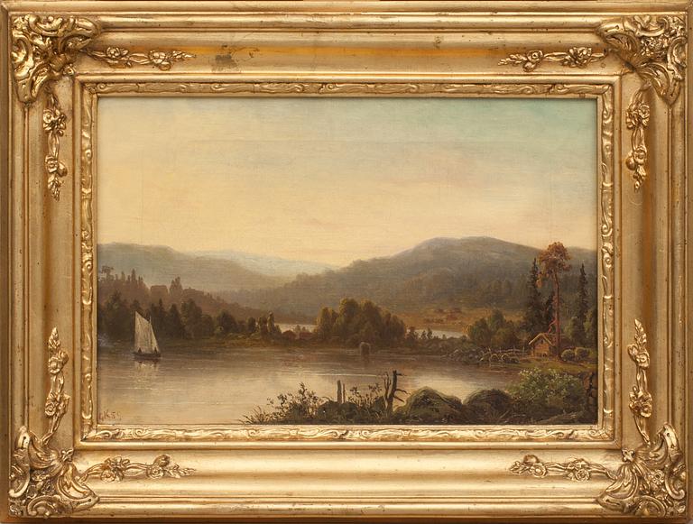 GUSTAF KINNMANSON, olja på duk, signerad.