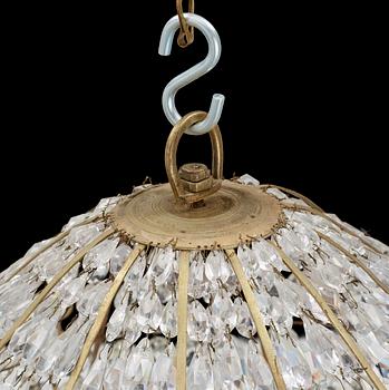 A late Gustavian circa 1800 seven-light "Montgolfier" chandelier.