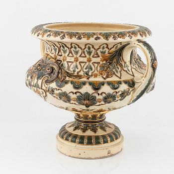 Large flower pot, majolica, Rörstrand, around 1900's.