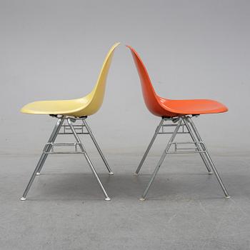 Charles and Ray Eames, A pair of 'DSS' chairs for Herman Miller, second half of the 20th-century.