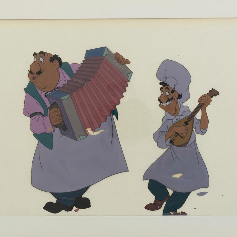 HANDPAINTED FILMCELL, from the film Lady and the Tramp, 1955.