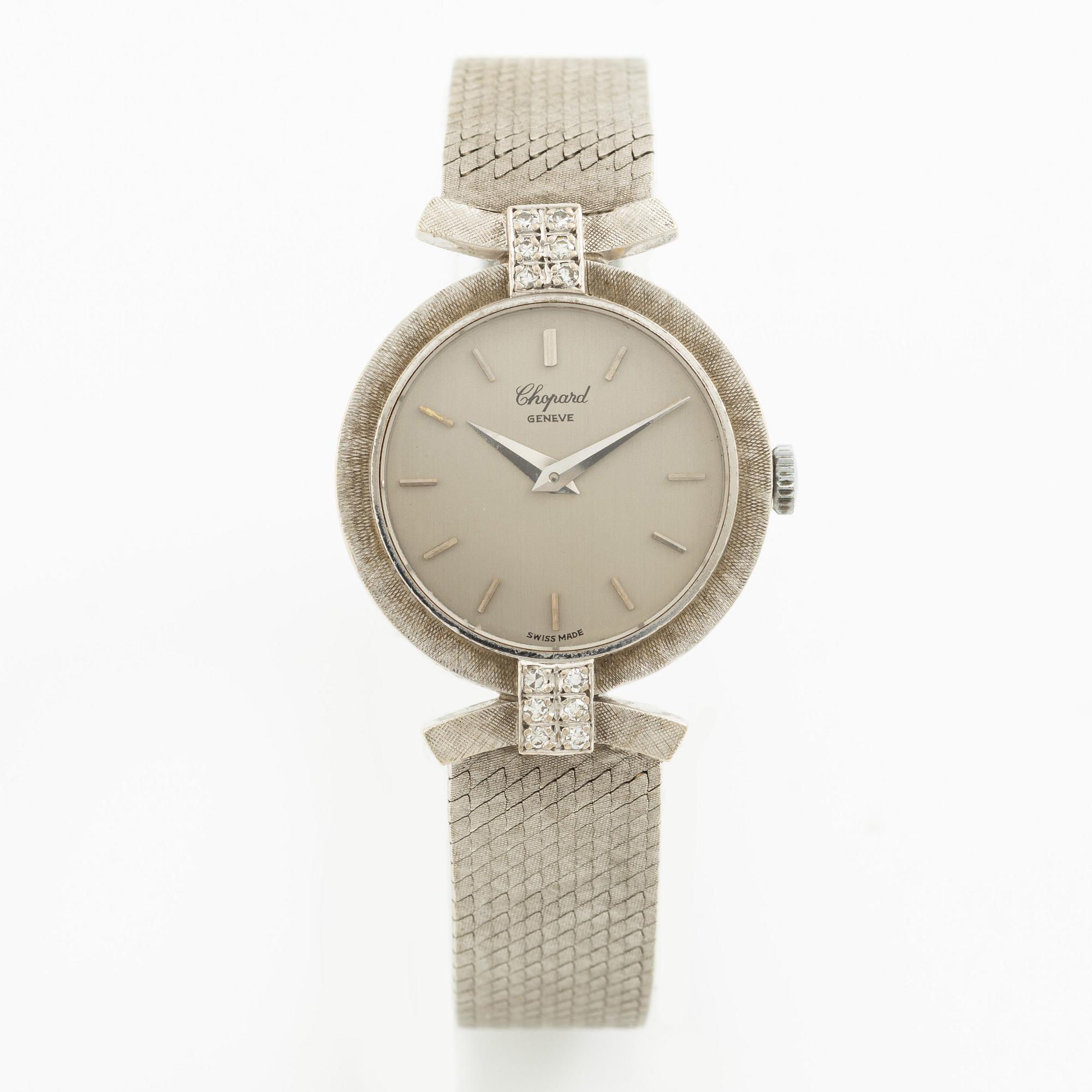 Chopard, armbandsur, 18K vitguld, 24,5 mm.