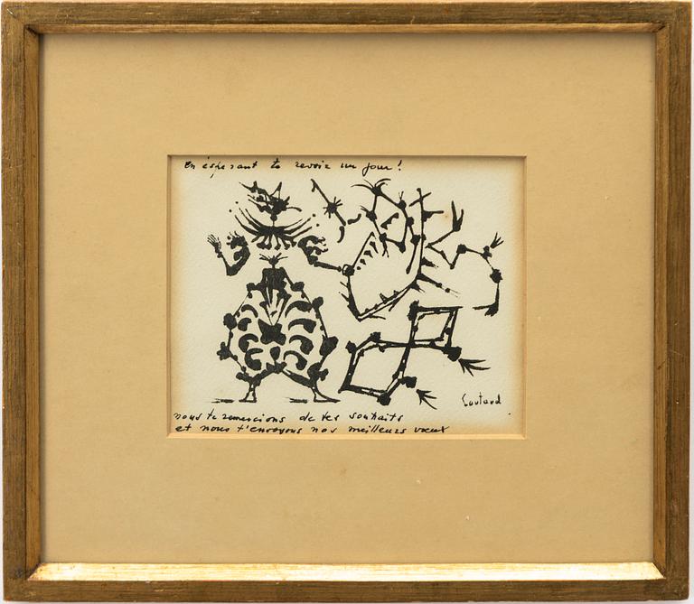 Lucien Coutaud, Figure composition.