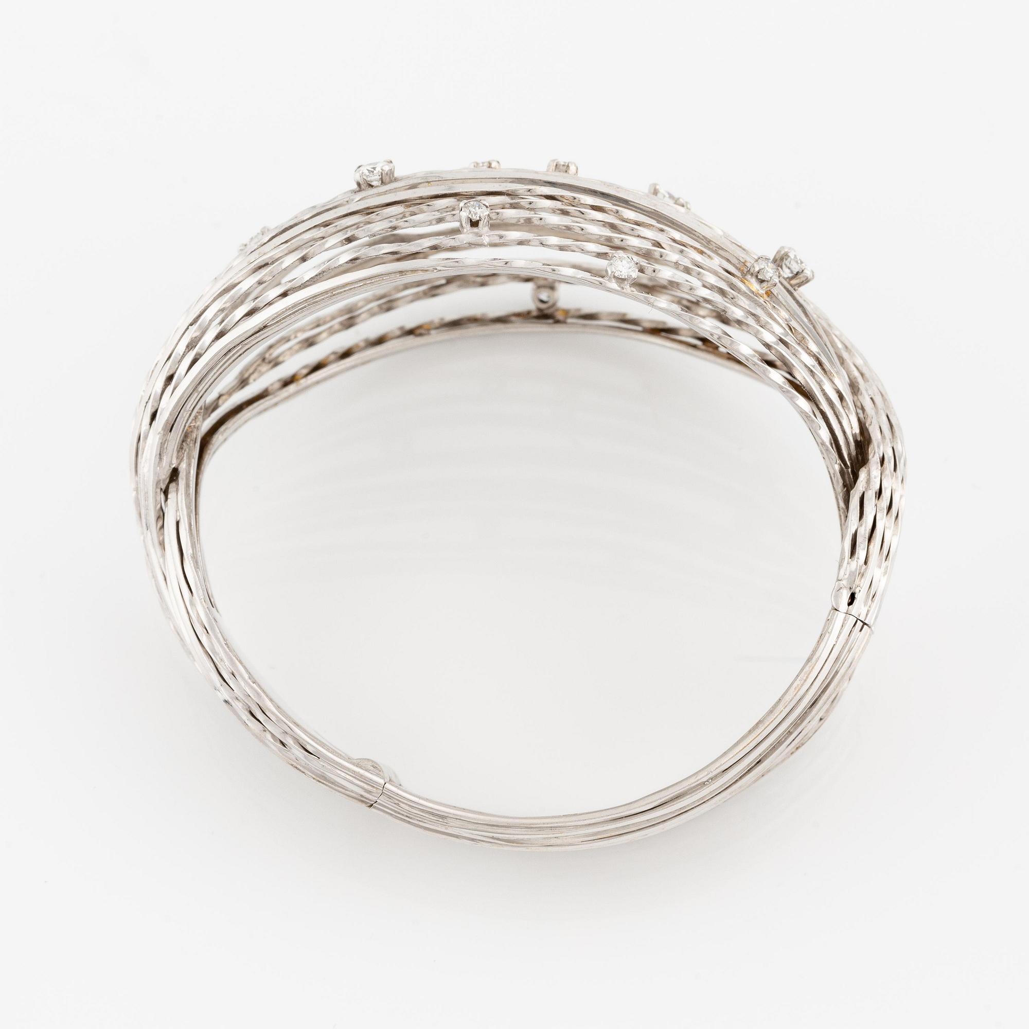 Sterlé, tillskrivet, armband 18K guld med runda briljantslipade diamanter.