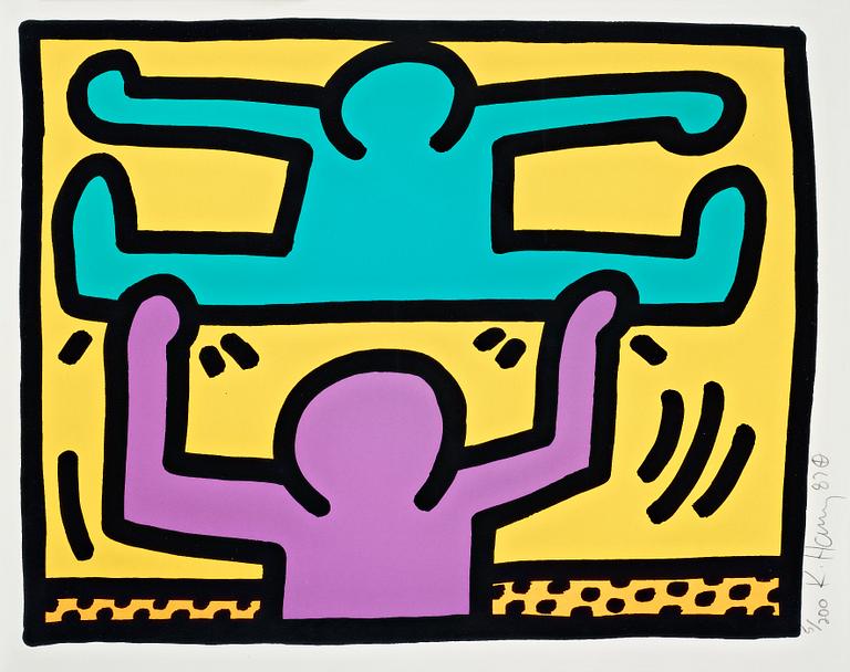 Keith Haring, "Untitled, Pl. 4", from "Pop Shop I series".