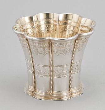 BÄGARE, sterlingsilver, sk "Margaretabägare". CC Hermann, Danmark 1900-tal. Vikt 490 gram.