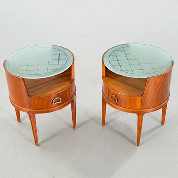 A pair of bed tables, by Bodafors, 1940/50s.