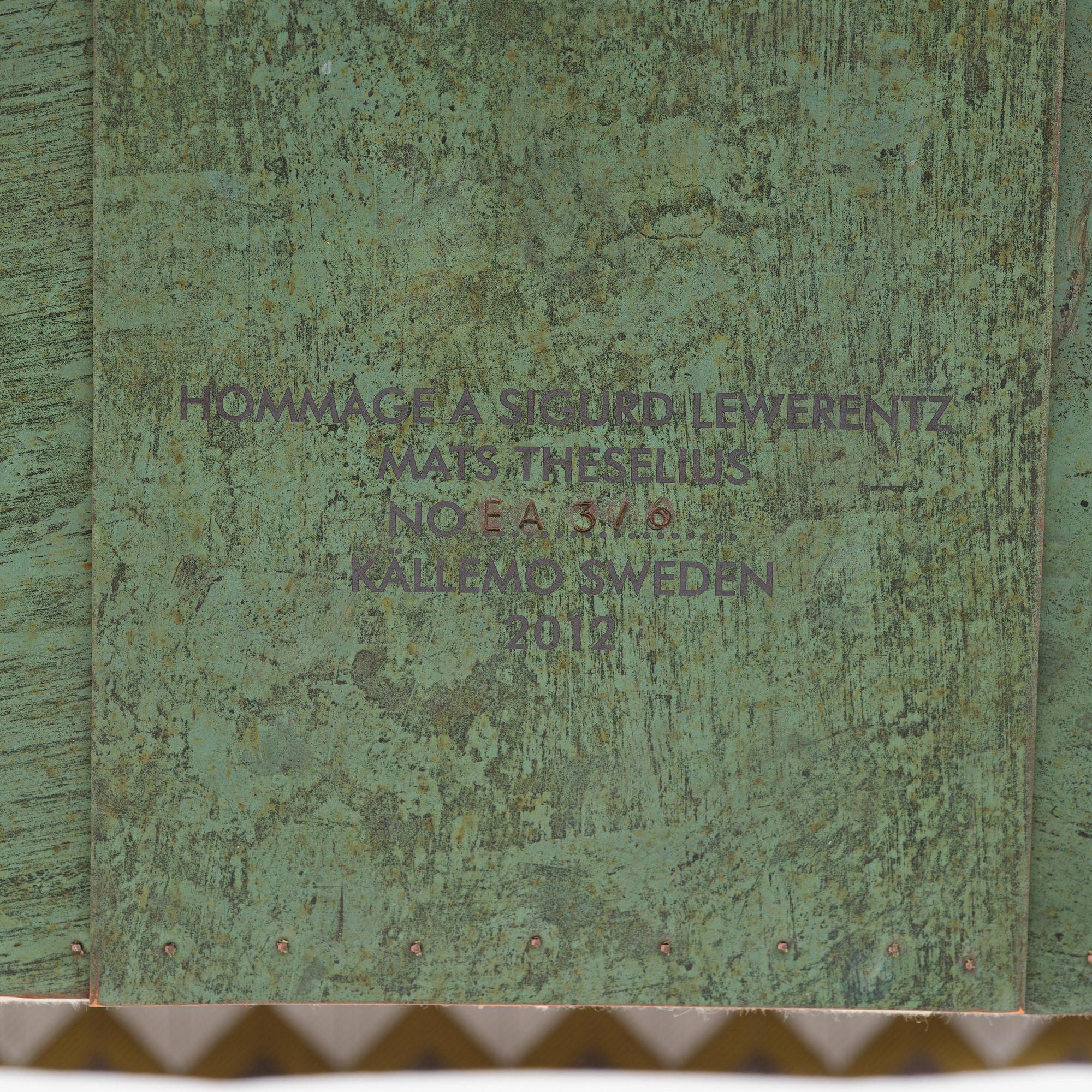 Mats Theselius, an "Hommage à Sigurd Lewerentz" armchair, ed. EA 3/6, Källemo, Värnamo, post 2012.