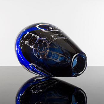 EDVIN ÖHRSTRÖM, vase, glass, ariel, signed, Orrefors, 1987.