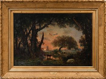 OKÄND KONSTNÄR, olja på duk, osignerad, 1800-talets slut.