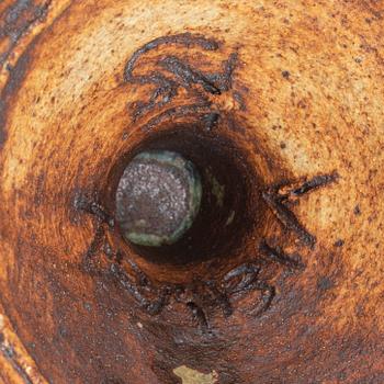 KYLLIKKI SALMENHAARA, a mid 20th century stoneware vase, signed, Arabia, Finland.