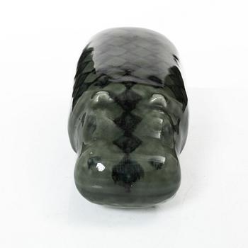 Lisa Larson, figurin, stengods, "Flodhäst" ur serien "Stora zoo", Gustavsberg.