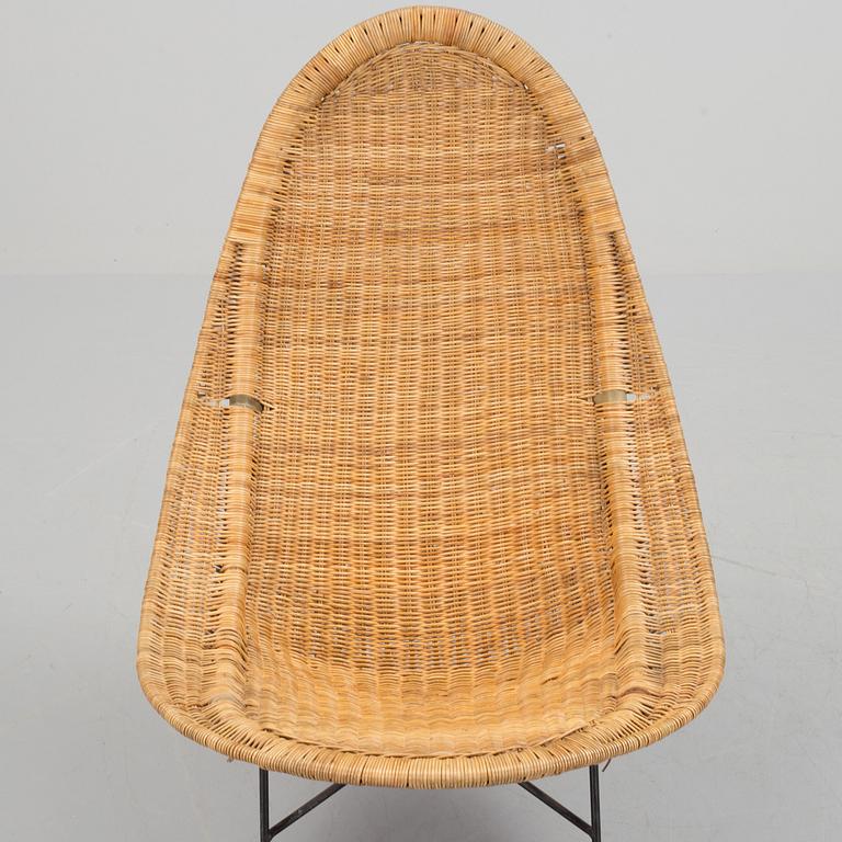 A 'Stora Kraal' rattan easy chair from Nordiska Kompaniet, 1950's.