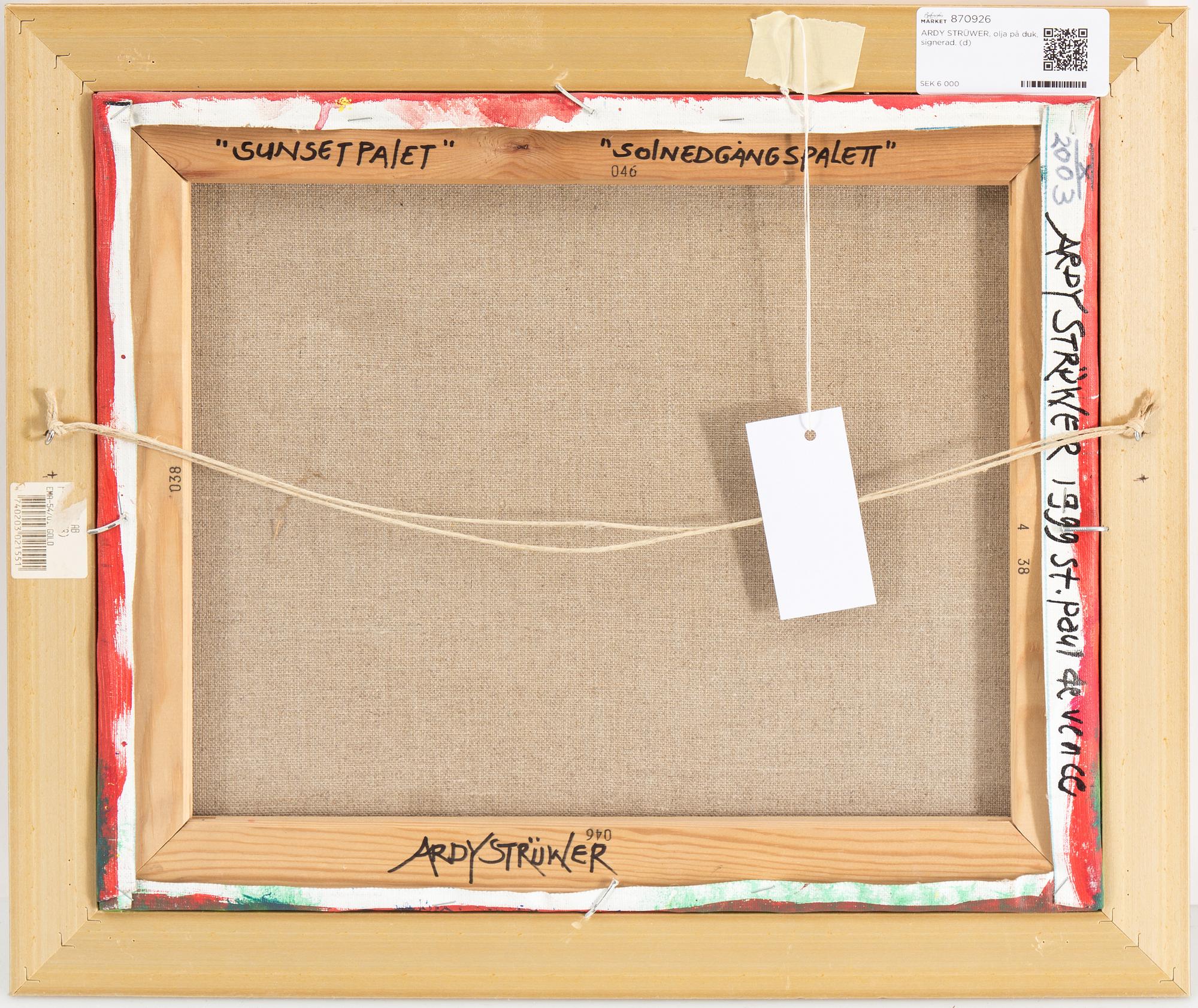 ARDY STRÜWER, olja på duk, signerad.