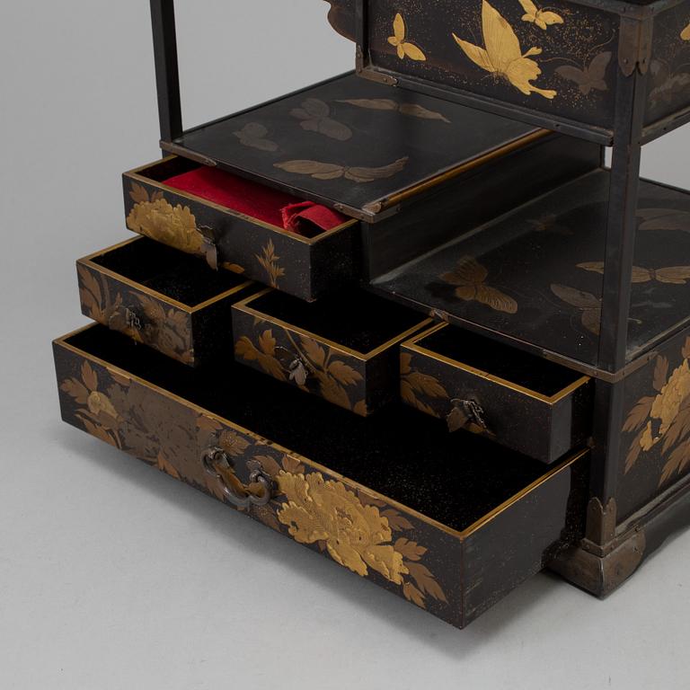 A Japanese miniture cabinet, Meiji period (1868-1912).