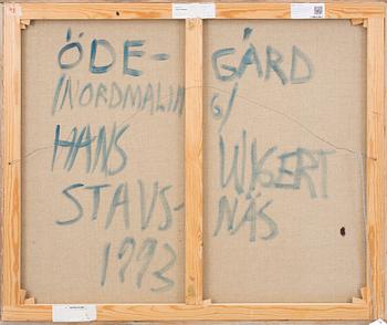 HANS WIGERT, oil on canvas, signed Hans Wigert and dated Stavsnäs 1993 on the reverse.