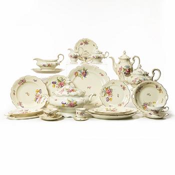 A 96-piece dinner, coffe and tea porcelain service, "Pompadour", Rosenthal, Germany.