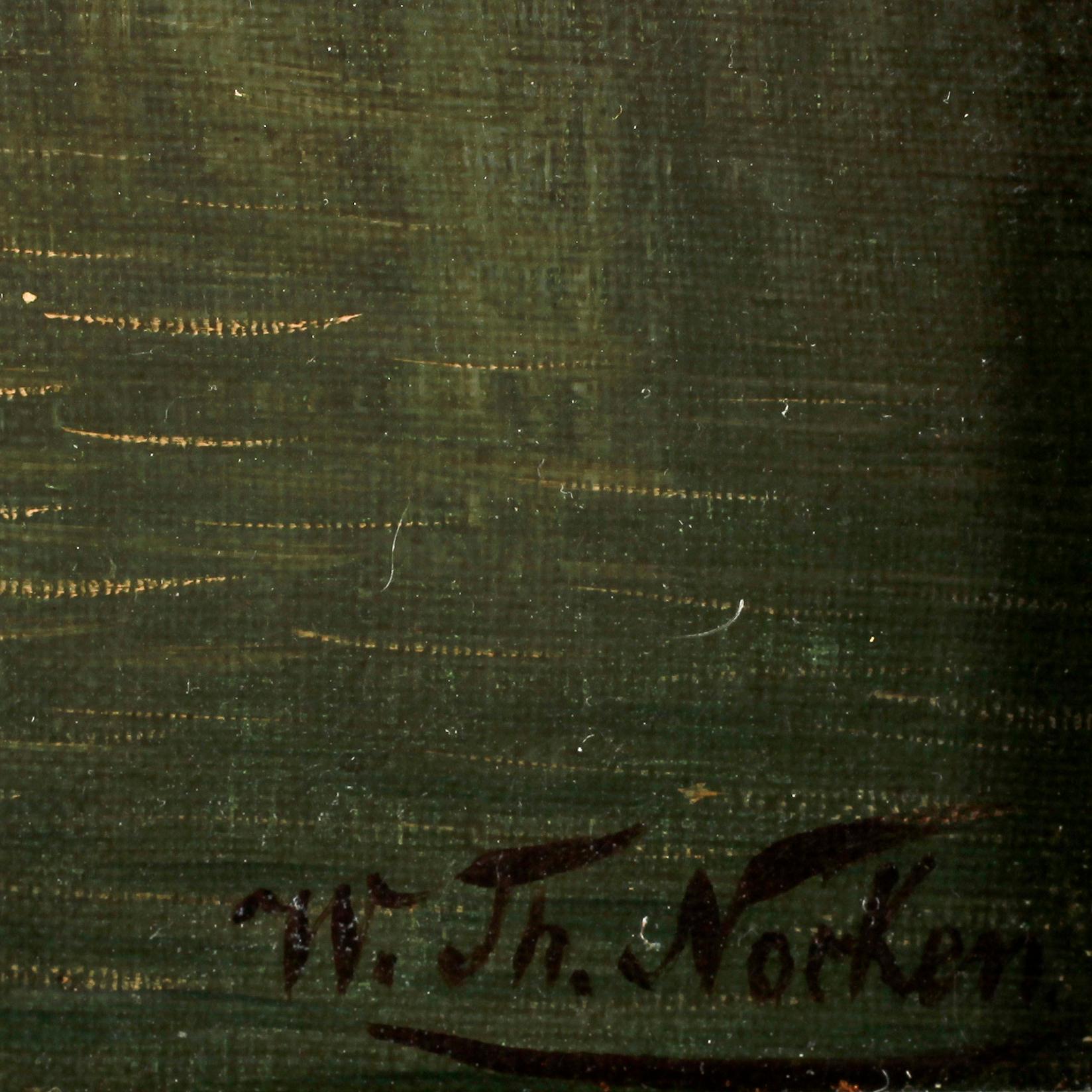 WILHELM THEODOR NOCKEN, tillskriven. Olja på duk sign.
