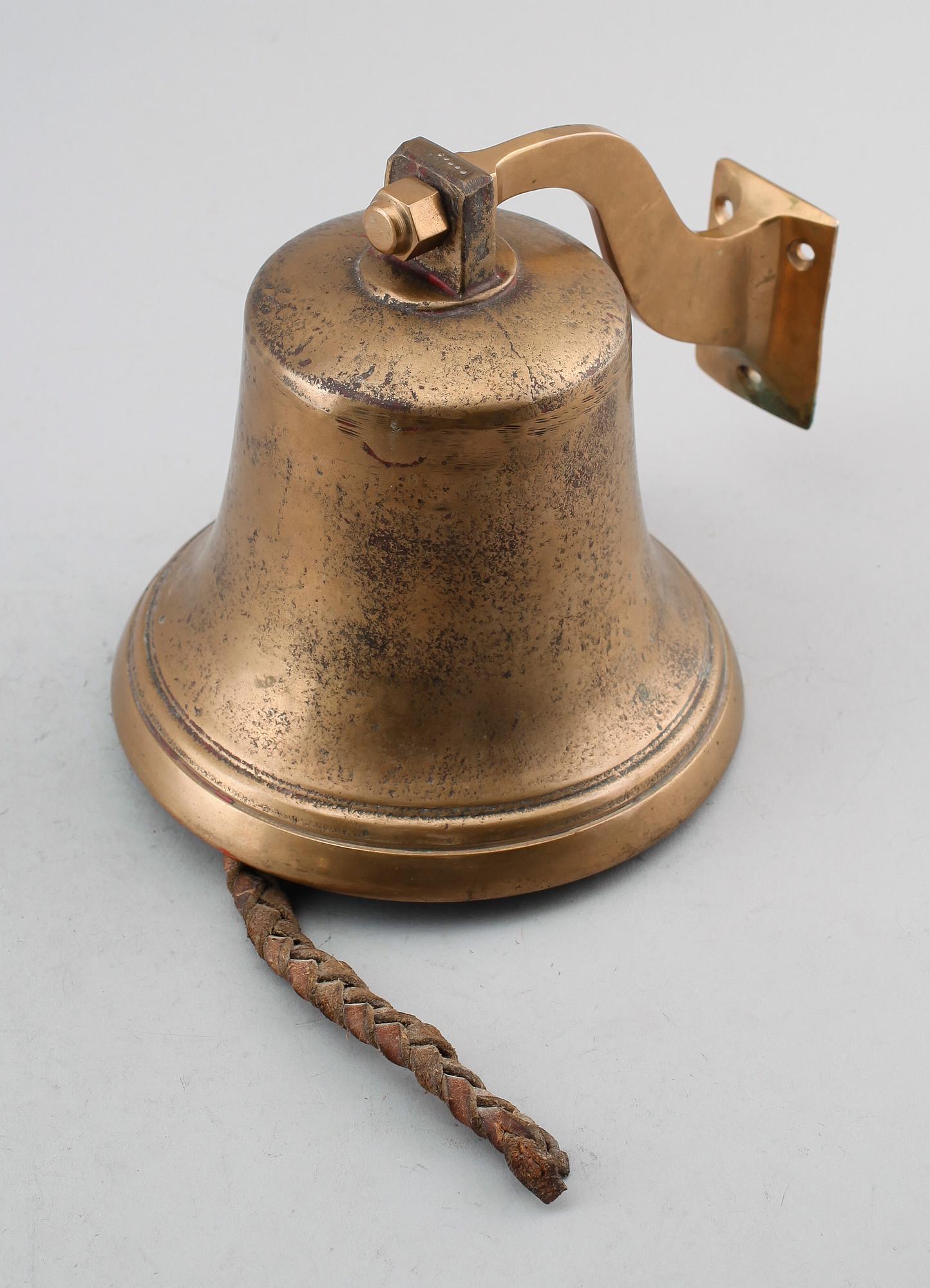 BRANDLARMSKLOCKA, mässing, Norrköpings Brandkår, omkring år 1900.