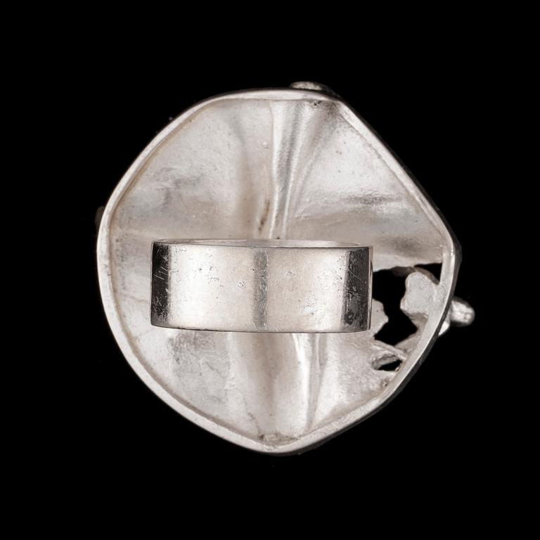 RING, silver, "Jaaras dröm". Björn Weckström, Lapponia 1969.
