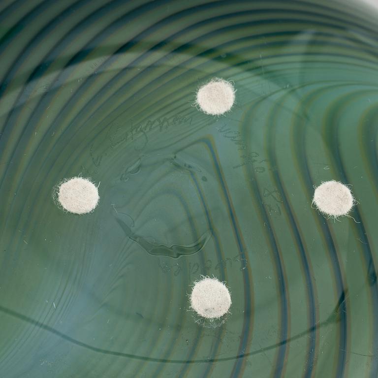 Three glass bowls, Transjö, including Sven-Åke Carlsson, Jan-Erik Ritzman.