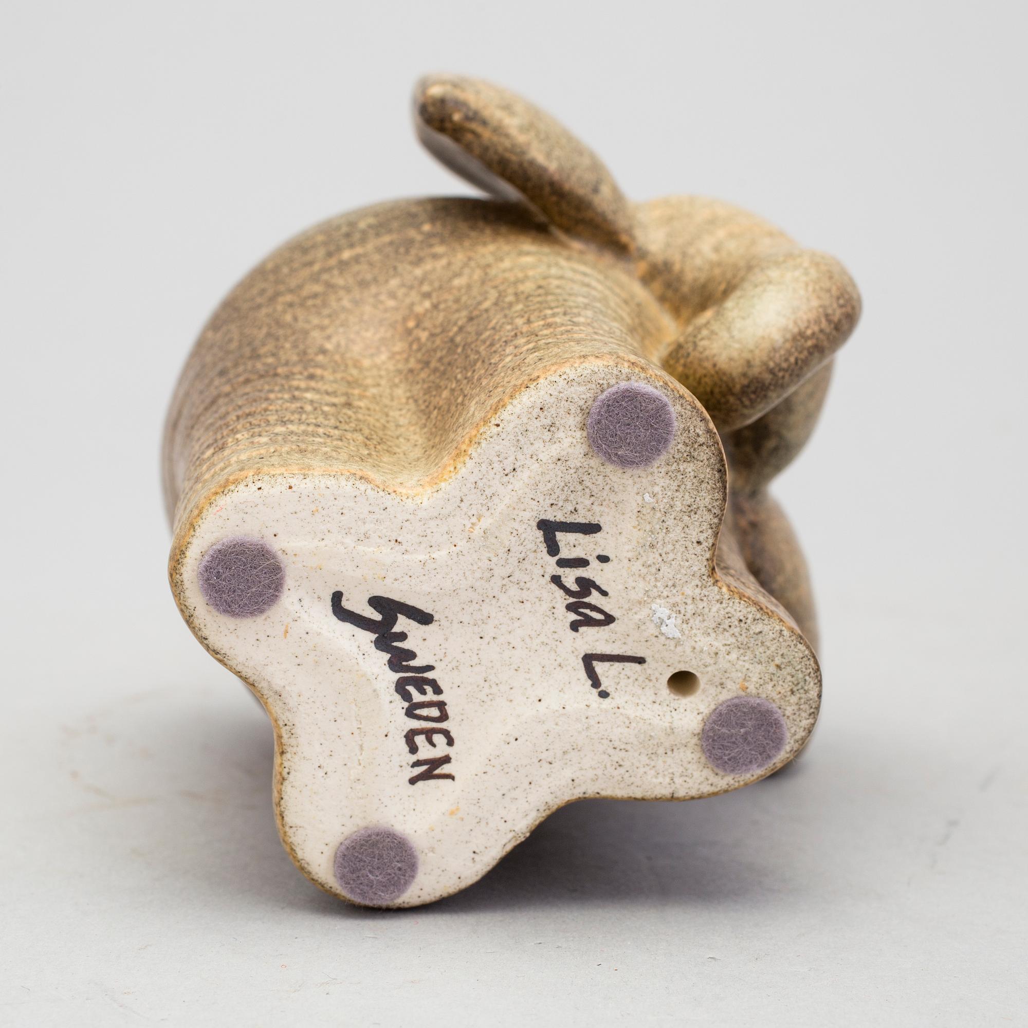 Two 20th Century stoneware figurines designed by Lisa Larson, Gustavsberg.