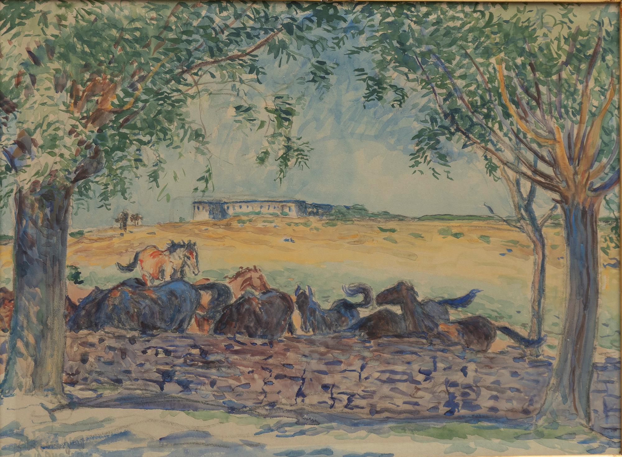 Nils Kreuger, "Hästar under pilar".